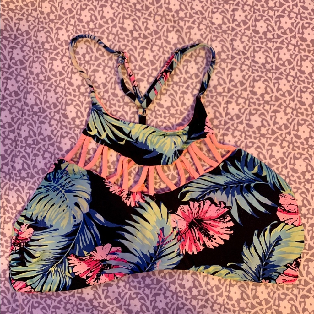 Floral bikini top